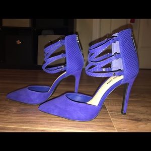 Royal blue high heels